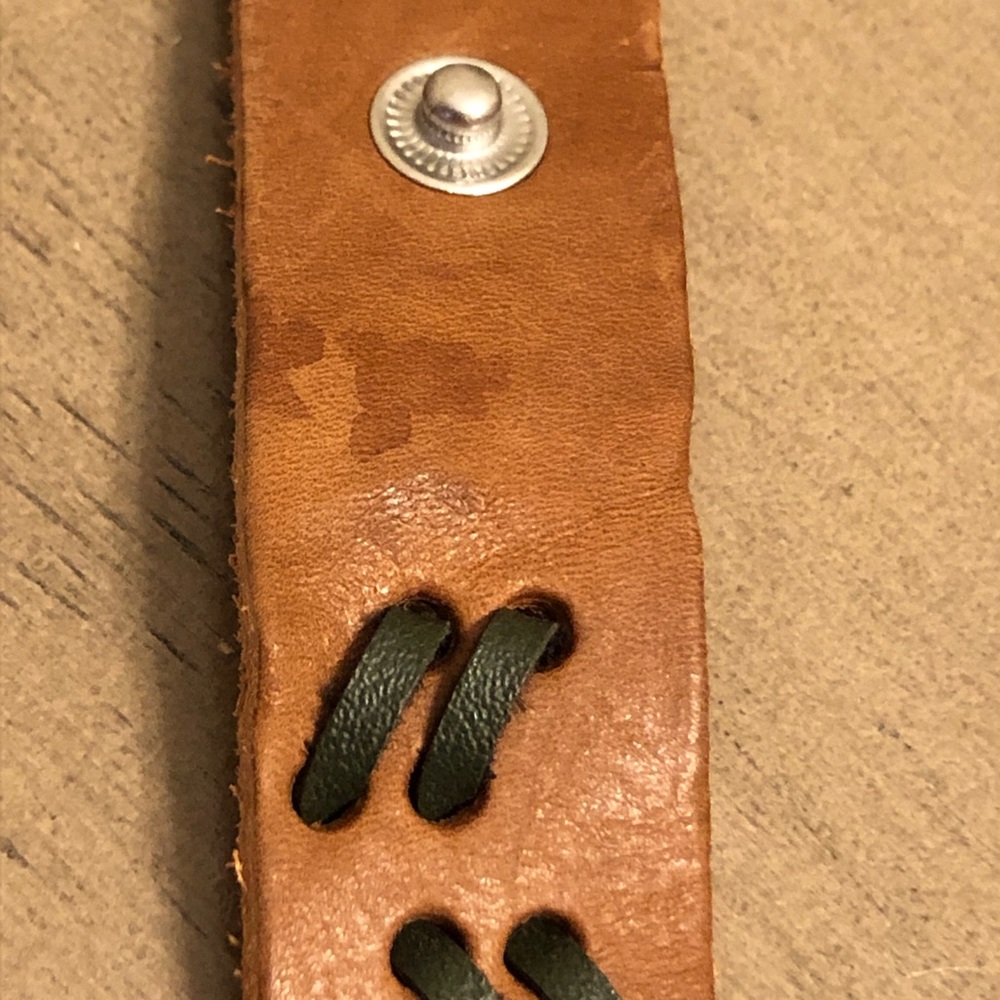 Men’s Jewelry - Brown Leather Bracelet with Black Accents - Picture 9 of 14
